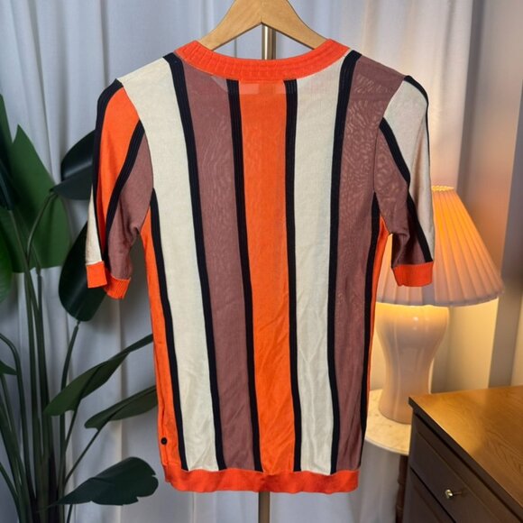 Scotch & Soda Raffia Town Maison Striped Knit Top Medium - Picture 2 of 9